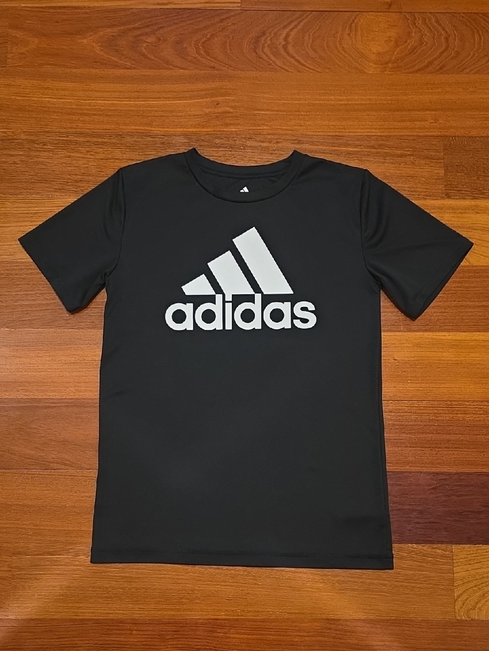 Adidas Logo Boys Black T-shirt, Size M